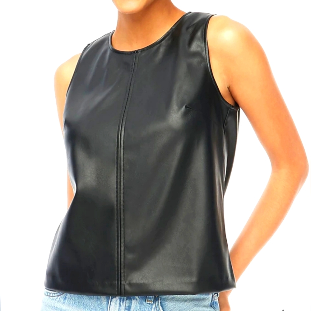 NWT J. Crew Faux Leather Shell